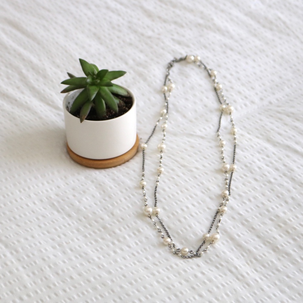 Doubled Pearl Necklace
